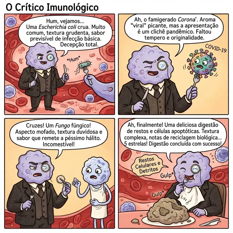 Macrophage Cartoon: A Humorous Food Critic Macrophage Cartoon: A Humorous Food Critic