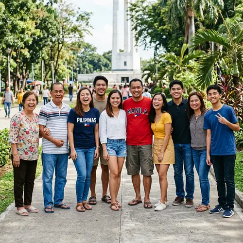 Smiling Pinoy Group Photo - Full Body Shot