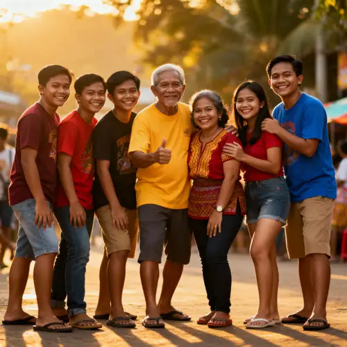 Smiling Pinoy Group Photo - Full Body Shot