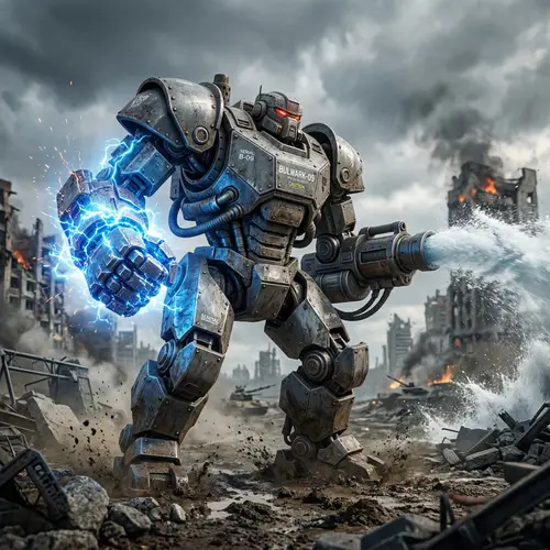 Steel Protection with Giant Energy Cannon