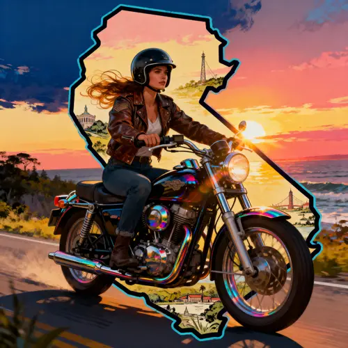 Rider’s Spirit: Vintage Motorcycle in NJ Sunset