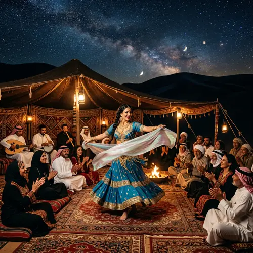 Traditional Oriental Dance in Desert Tent | Cultural Performance