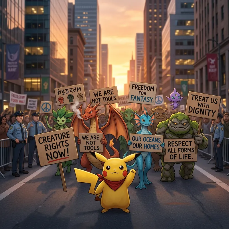 Pikachu's Pokémon Revolution: A Fantastical Rebellion Tale