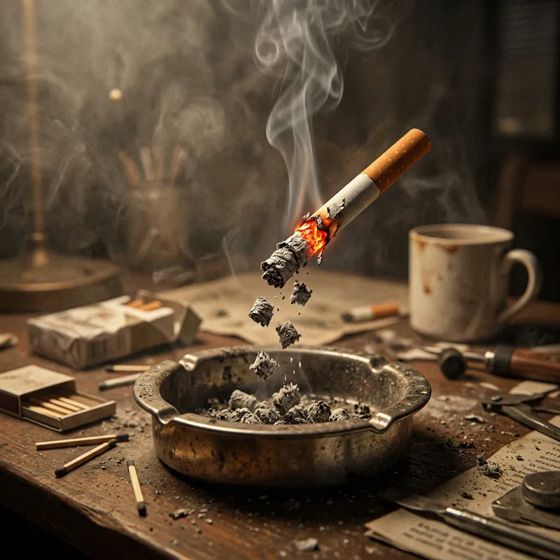 Misty and Dry Setting: A Visual Narrative of Fragrance and Ash