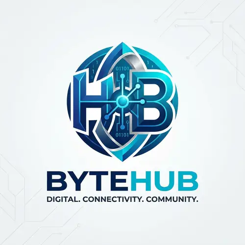 ByteHub: Innovative Logo Design for Digital Technology Brand