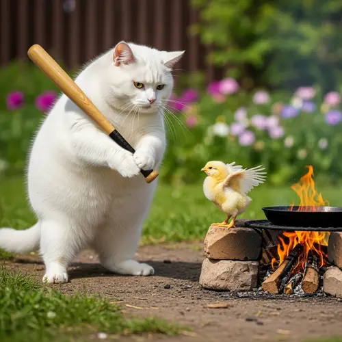 Chubby Cat Ready to Cook Chick