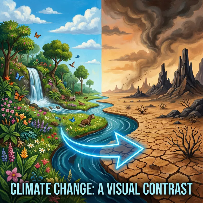 The Impact of Climate Change: A Visual Contrast