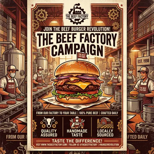 Beef Burger Factory Campaign Poster