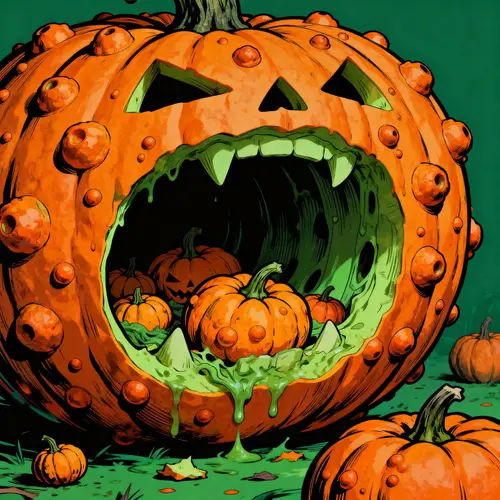 Giant Pumpkin with Pimples: A Spooky Delight