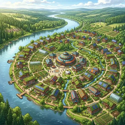 Modern Eco-Friendly Village | Buryat Aesthetic, River Serenity