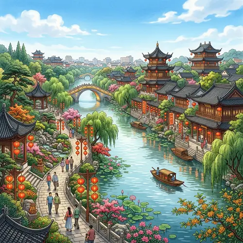 Explore Nantong's Haohe Scenic Area in Jiangsu, China