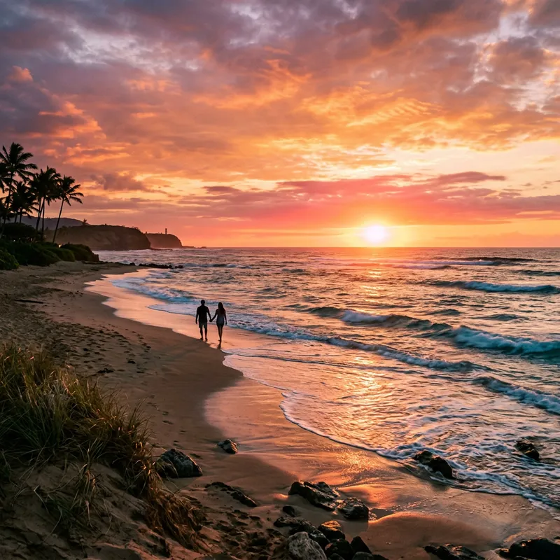 Beautiful Sunset at the Beach - Nature's Tranquility