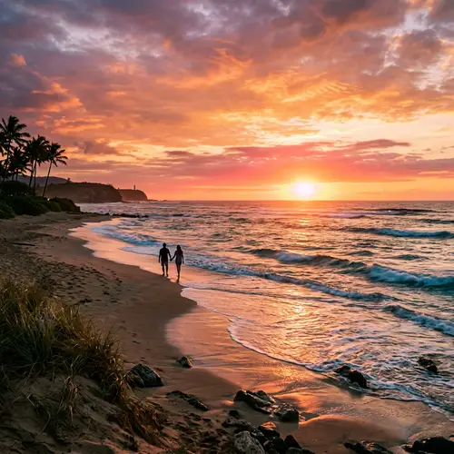 Beautiful Sunset at the Beach - Nature's Tranquility