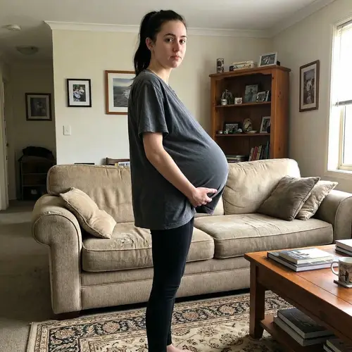 Young Woman with Unique Belly Profile