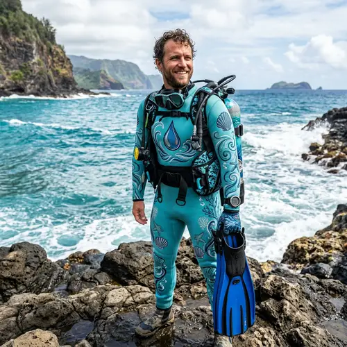 Ocean-Inspired Aqua Suit for Underwater Exploration | Anton's Costume
