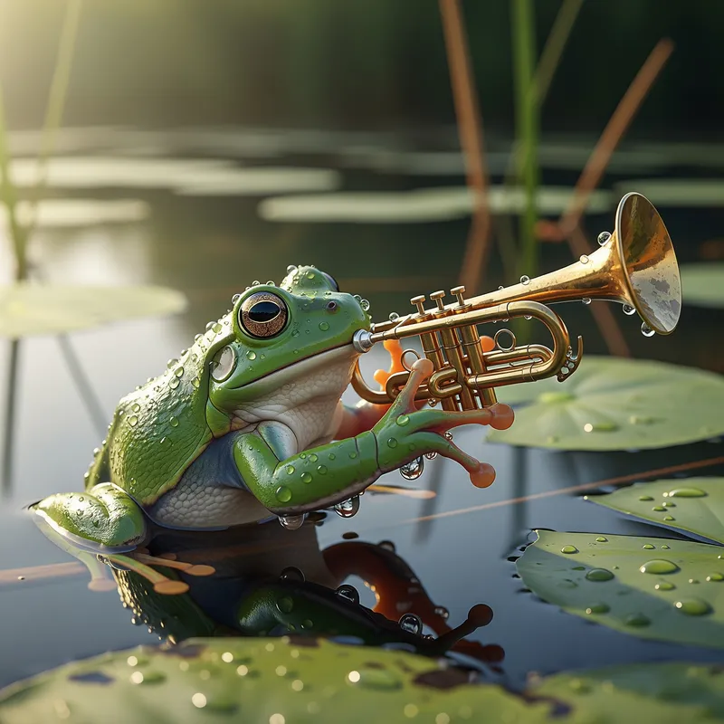 Frog with a Trumpet: A Fun Musical Creation