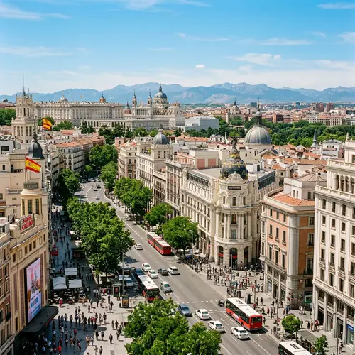 Panoramic View of Historic Madrid Spain