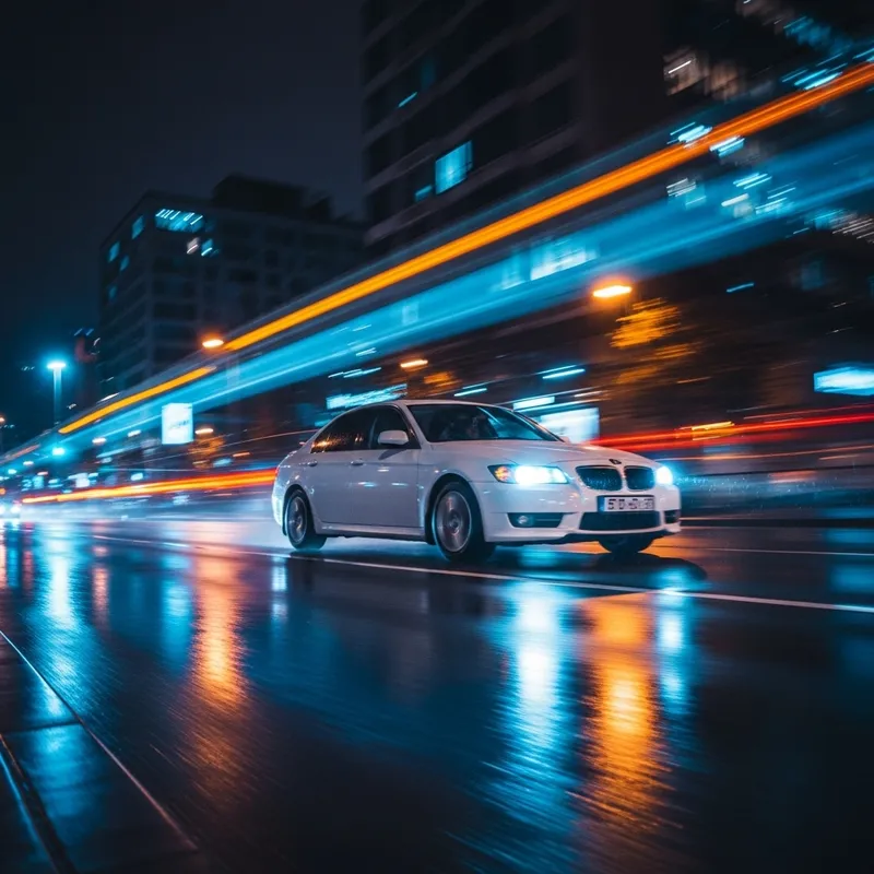 Running Car at Night Effect: Stunning Visuals