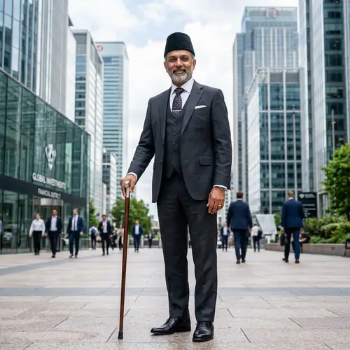 Professional South Asian Descent Investor in Business Attire