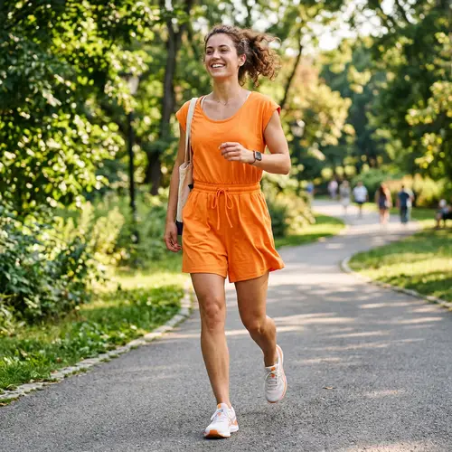 Bright Orange Short Jumpsuit for Kids