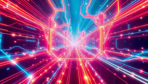 Futuristic Hydrogen Power Grid: A Digital Art Vision