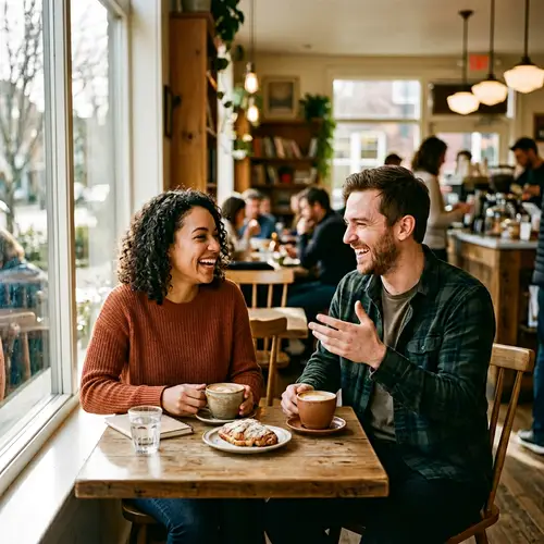 Capturing Human Connection in a Cozy Café