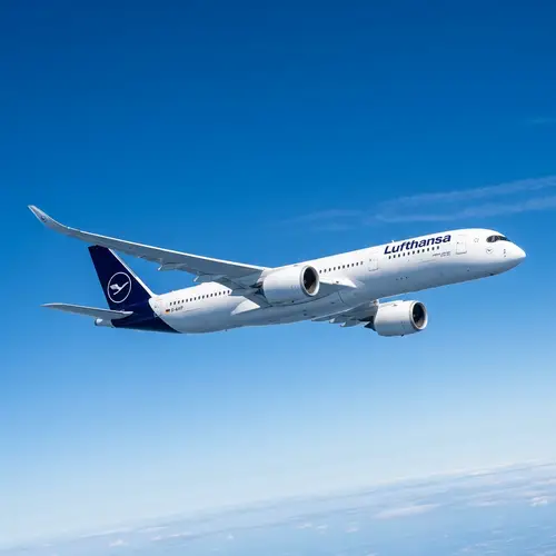 Modern Airlines Airbus Under Clear Blue Sky