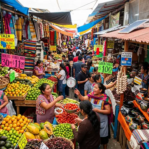 Vibrant Mexican Market: A Hub of Activity