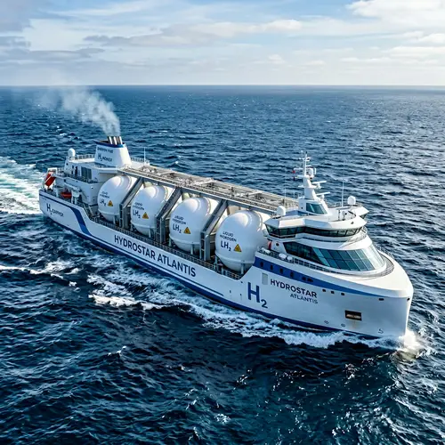 Futuristic Hydrogen-Powered Ocean Vessel