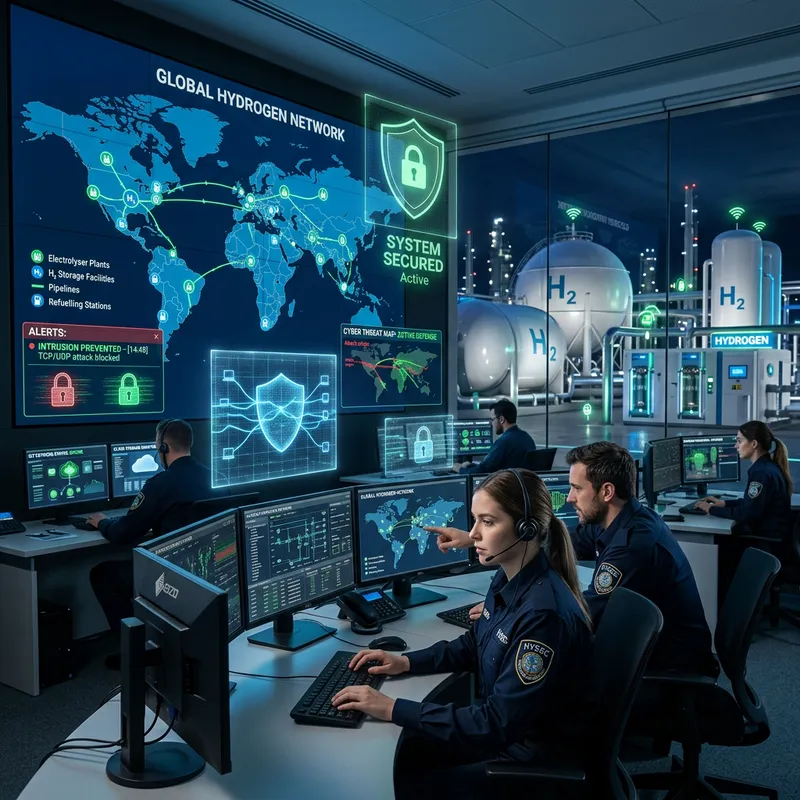 Hydrogen Infrastructure Control with Cybersecurity Insight
