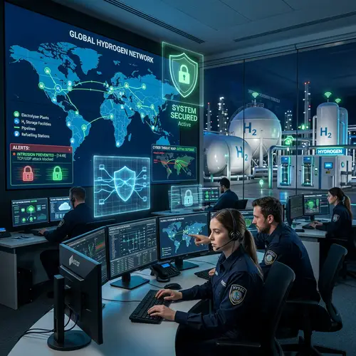 Hydrogen Infrastructure Control with Cybersecurity Insight