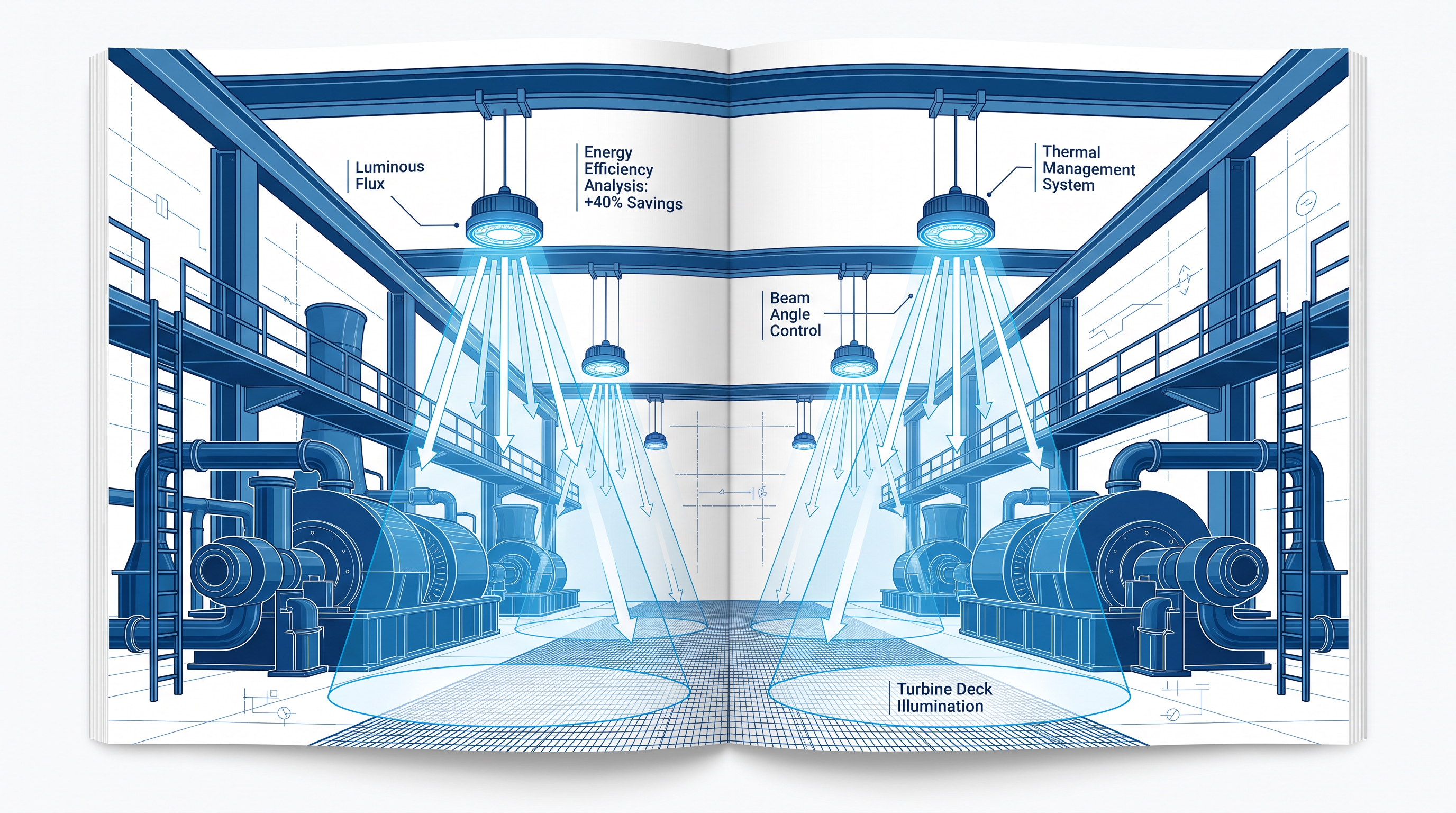 High-Bay Lighting System Infographic