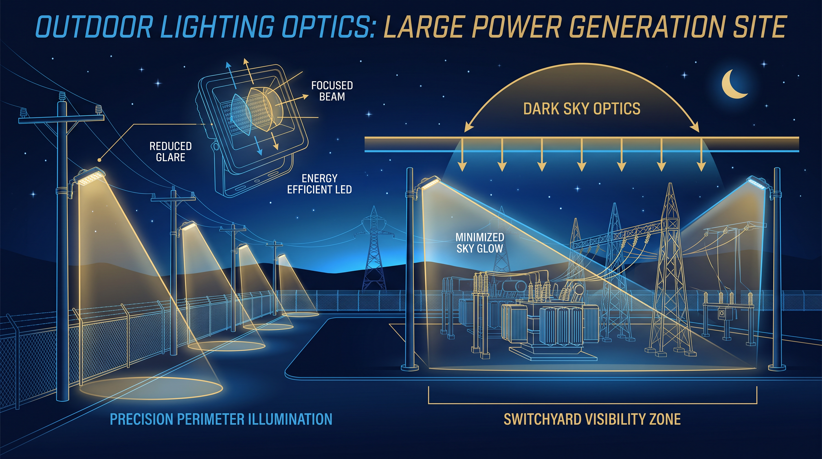 Outdoor Lighting Optics Infographic