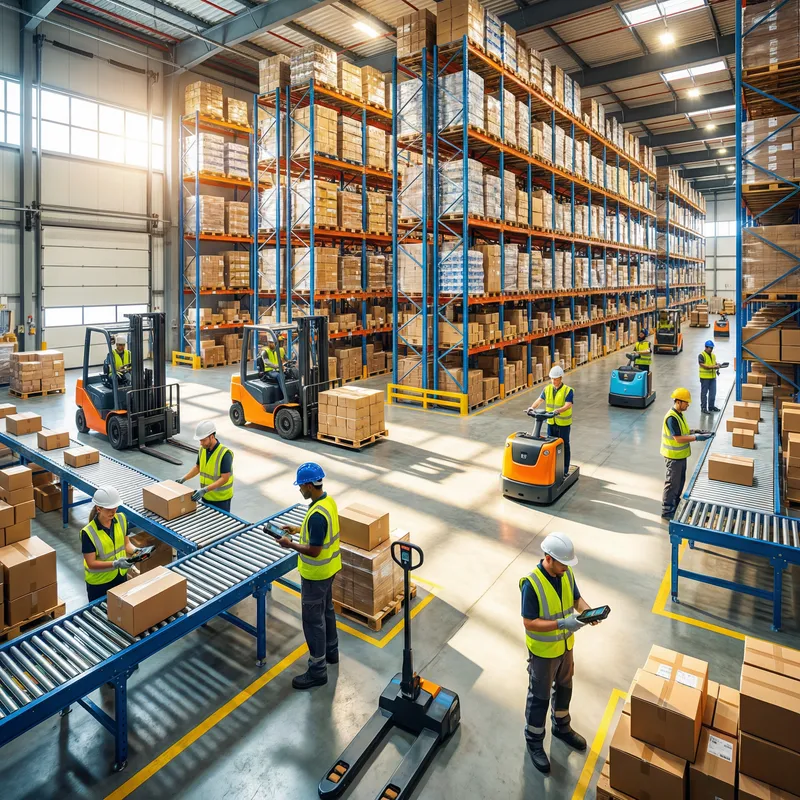 Dynamic Retail Logistics Warehouse Photography