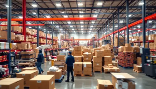 Dynamic Retail Logistics Warehouse Photography