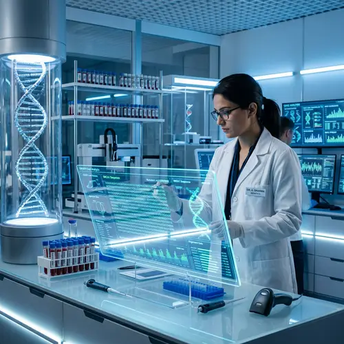 Futuristic Genetics Lab: Explore DNA Innovation