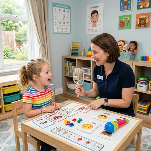 Warm Therapy Room for Child Speech Therapy