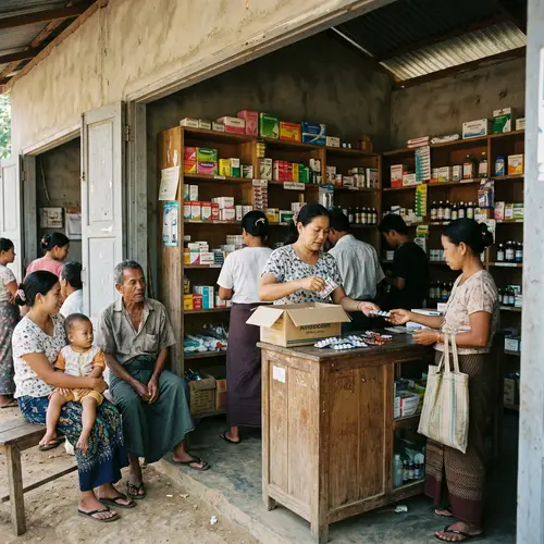 Rural Pharmacy Selling Antibiotics Over the Counter