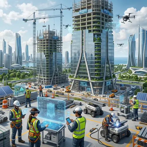 Futuristic Construction Site of 2025