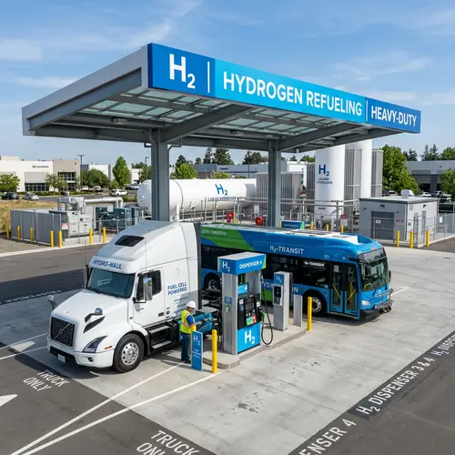 Modern Hydrogen Refueling Station for Trucks & Buses