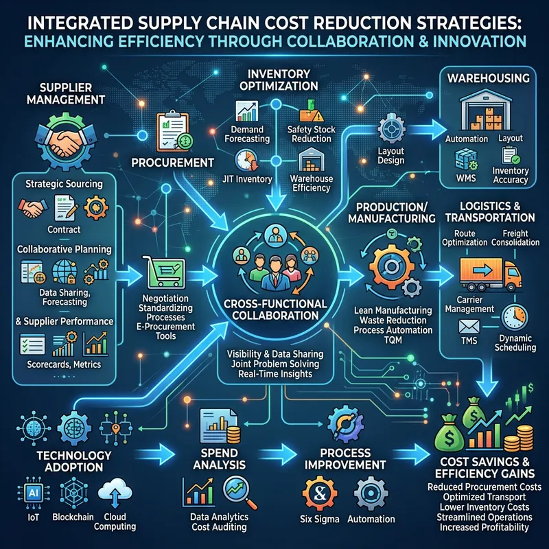 Intricate Supply Chain Diagram for Cost Reduction