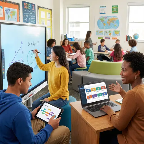 Innovative Technology in Education: Modern Classroom Scene
