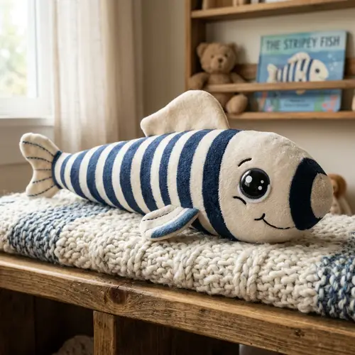 Adorable Striped Fish Plush Toy