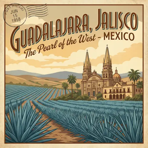 Vintage Travel Postcard of Guadalajara Jalisco