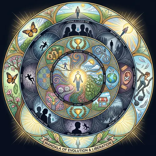 Human Traits and Life Stages Mandala Design