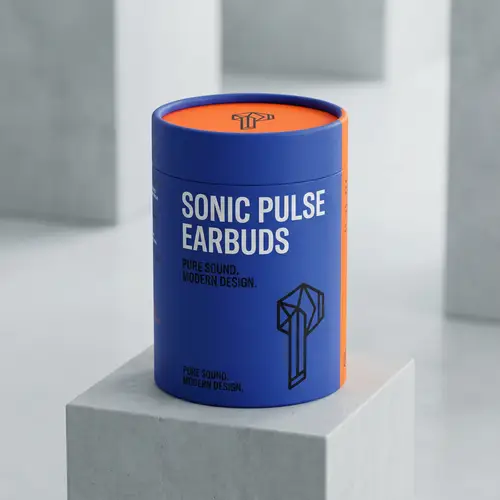 Modern Product Packaging Design with Bold Colors