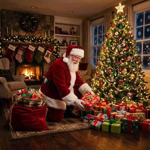 Santa's Joy: Gifts Under the Christmas Tree