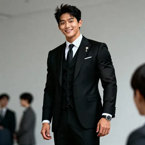 Handsome Korean CEO in Stylish Suit