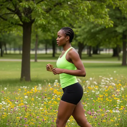 Healthy Outdoor Lifestyle: Sporty Adult in Nature