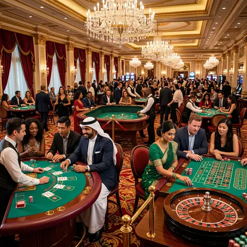 Extravagant Casino Scene Desktop Background